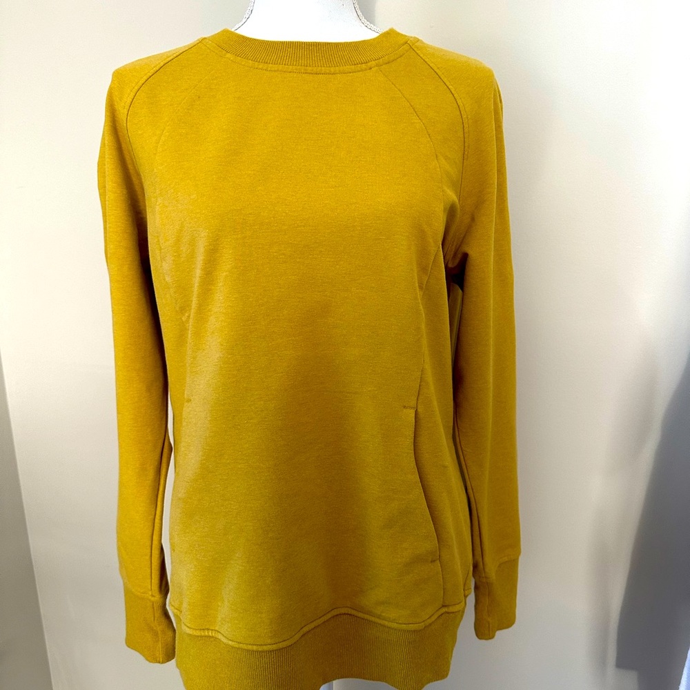 lululemon athletica Mustard Crew Neck Sweater